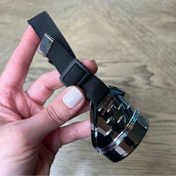 Steampunk Adjustable Halloween Costume Cosplay Round Goggles Black/Chrome OS - Picture 5 of 8